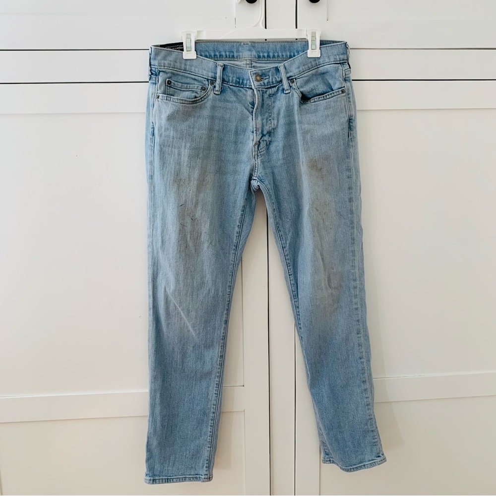 Men’s Abercombie & Fitch Langdon Skinny Stretch Stained 31X30 Jeans